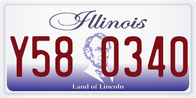 IL license plate Y580340