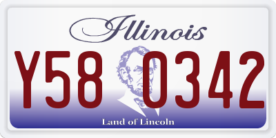 IL license plate Y580342