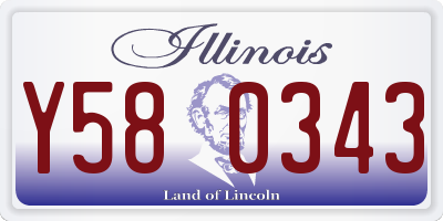 IL license plate Y580343