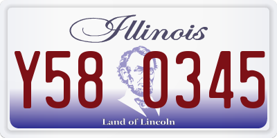IL license plate Y580345