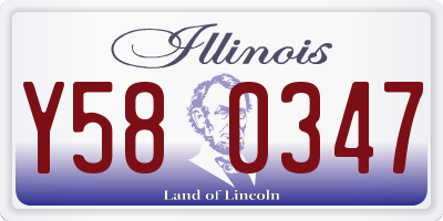 IL license plate Y580347