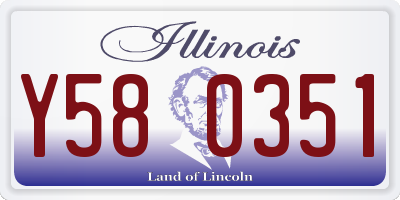 IL license plate Y580351