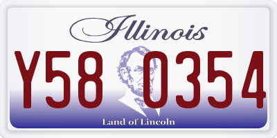 IL license plate Y580354