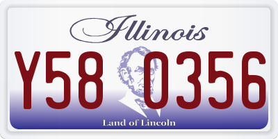 IL license plate Y580356