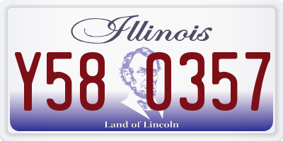 IL license plate Y580357