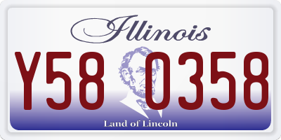 IL license plate Y580358