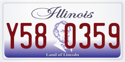 IL license plate Y580359