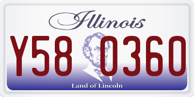 IL license plate Y580360