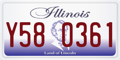 IL license plate Y580361