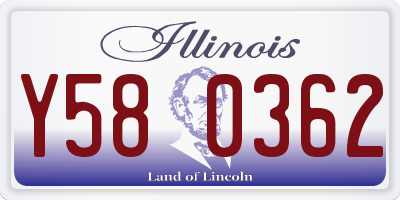 IL license plate Y580362