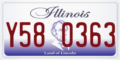 IL license plate Y580363