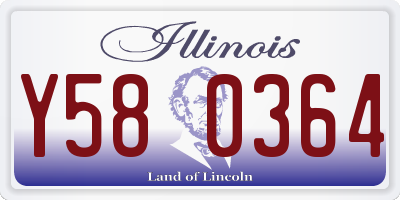 IL license plate Y580364