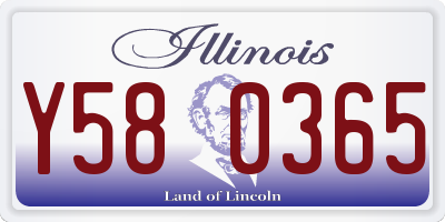 IL license plate Y580365