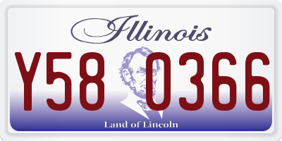IL license plate Y580366
