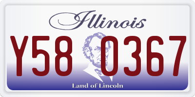 IL license plate Y580367