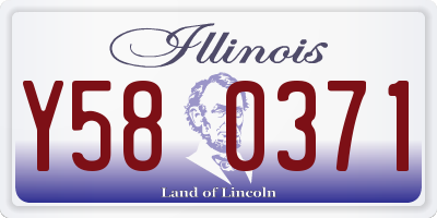 IL license plate Y580371