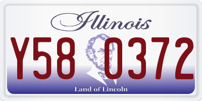 IL license plate Y580372