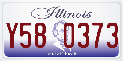 IL license plate Y580373