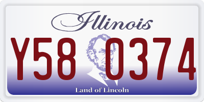 IL license plate Y580374