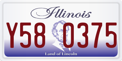 IL license plate Y580375