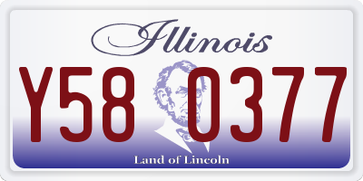 IL license plate Y580377