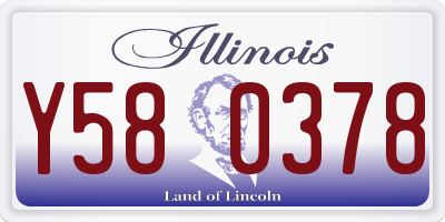 IL license plate Y580378