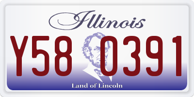 IL license plate Y580391