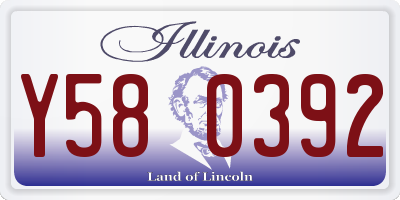 IL license plate Y580392
