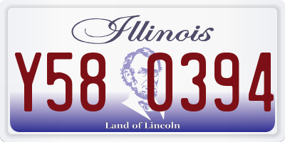 IL license plate Y580394