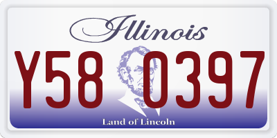 IL license plate Y580397