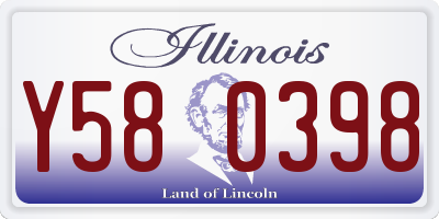 IL license plate Y580398