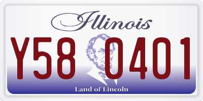 IL license plate Y580401