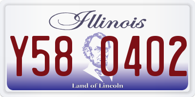 IL license plate Y580402