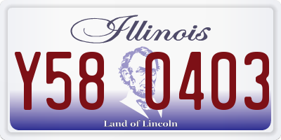 IL license plate Y580403