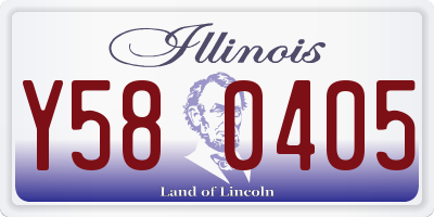 IL license plate Y580405