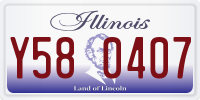 IL license plate Y580407