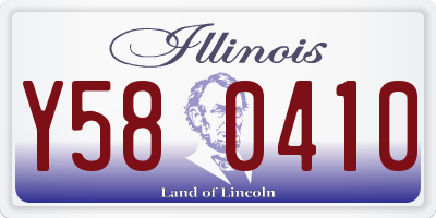 IL license plate Y580410