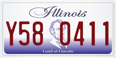 IL license plate Y580411