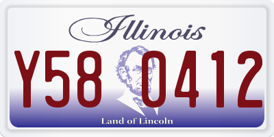 IL license plate Y580412