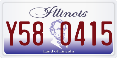 IL license plate Y580415