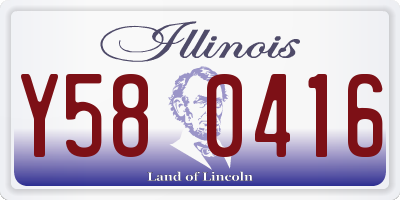 IL license plate Y580416