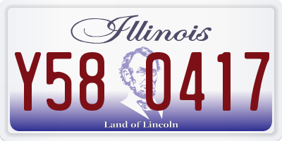IL license plate Y580417