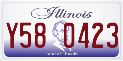 IL license plate Y580423
