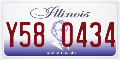 IL license plate Y580434