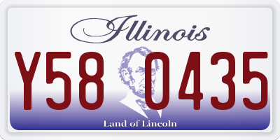 IL license plate Y580435