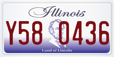 IL license plate Y580436
