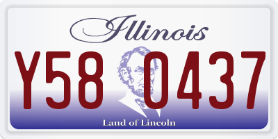 IL license plate Y580437