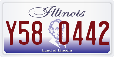 IL license plate Y580442