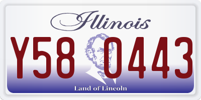 IL license plate Y580443