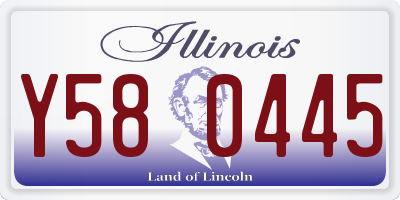 IL license plate Y580445